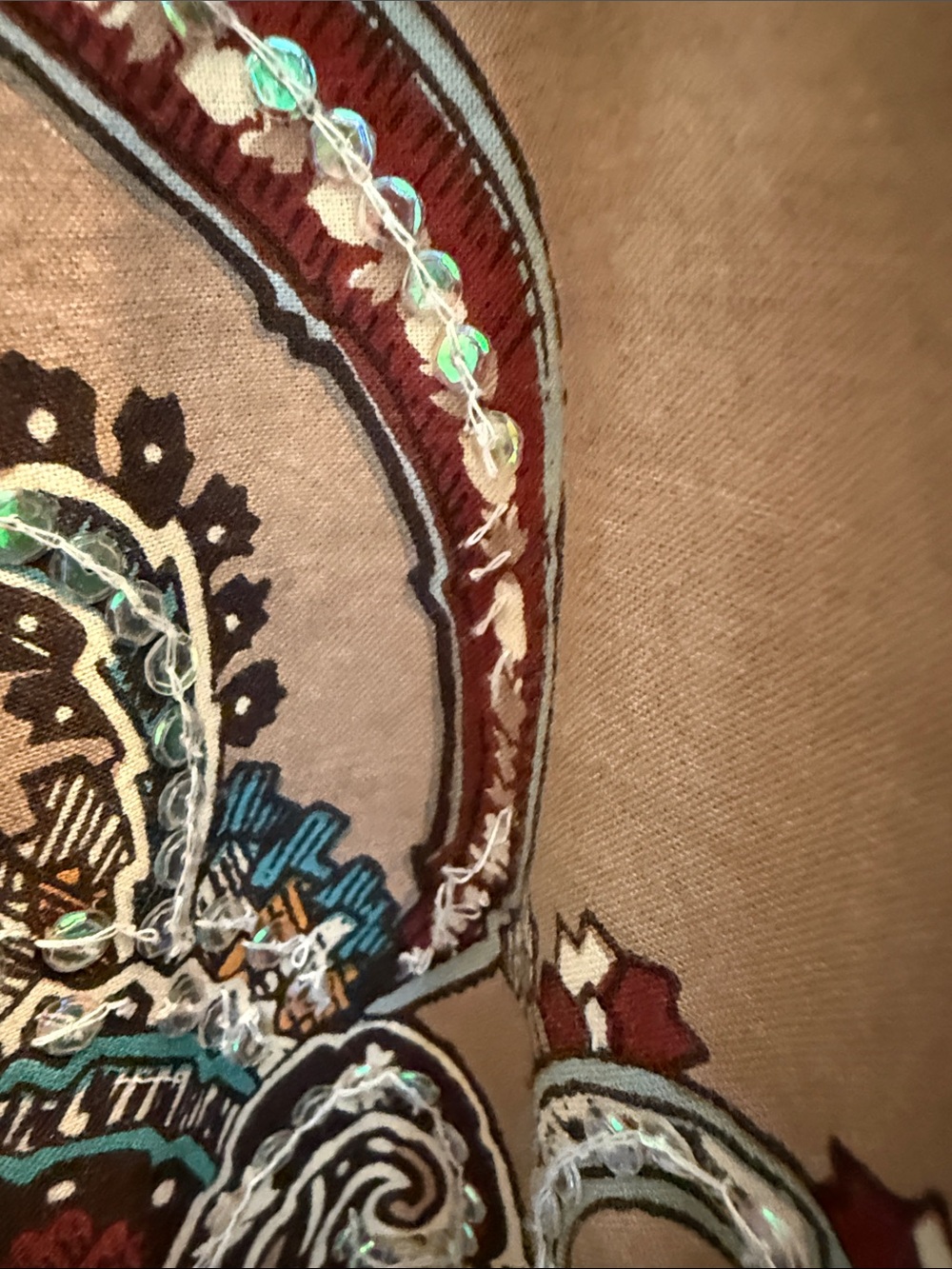 Soft Surroundings paisley print full skirt. - Picture 7 of 8